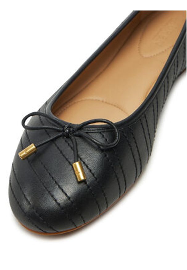 Lauren Ralph Lauren - LAUREN RALPH LAUREN Baleriny Jayna 802951489001 Czarny. Kolor: czarny. Materiał: skóra