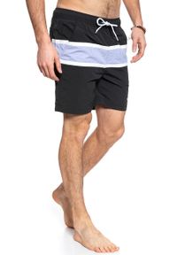 Wrangler - SPODENKI WRANGLER SWIMSHORT FADED BLACK W4B01WDV6. Kolor: czarny. Wzór: kolorowy #8