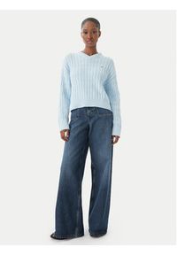 TOMMY HILFIGER - Tommy Hilfiger Sweter WW0WW48433 Niebieski jasny Regular Fit. Kolor: niebieski. Materiał: bawełna #3