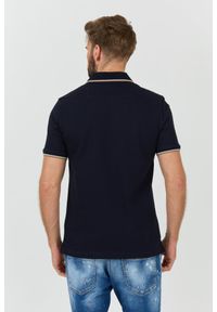 Guess - GUESS Granatowe męskie polo Lyle, Rozmiar XXL. Typ kołnierza: polo. Kolor: niebieski #6