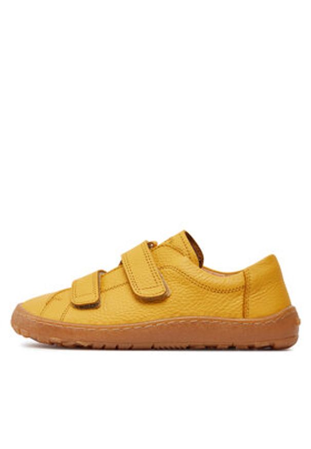 Froddo Sneakersy Barefoot Base G3130240-6 D Żółty. Kolor: żółty. Materiał: skóra