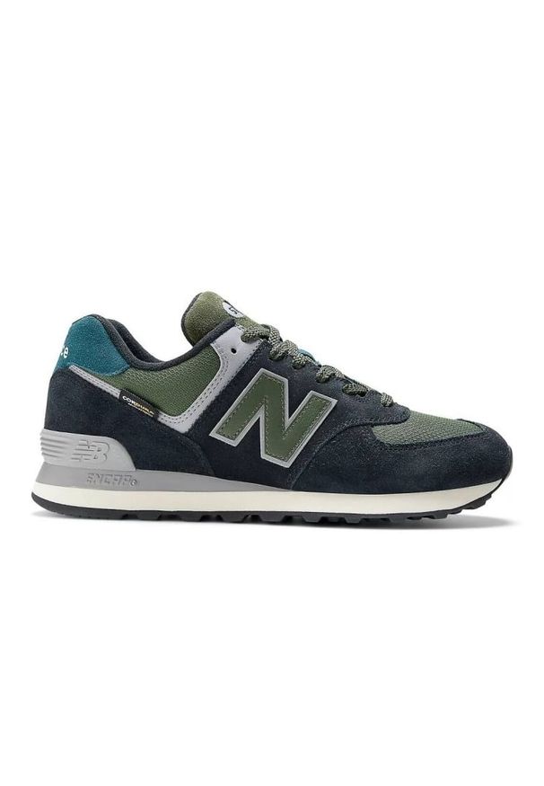 Buty New Balance M U574KBG czarne. Okazja: na co dzień. Zapięcie: sznurówki. Kolor: czarny. Materiał: skóra, guma. Szerokość cholewki: normalna. Model: New Balance 574