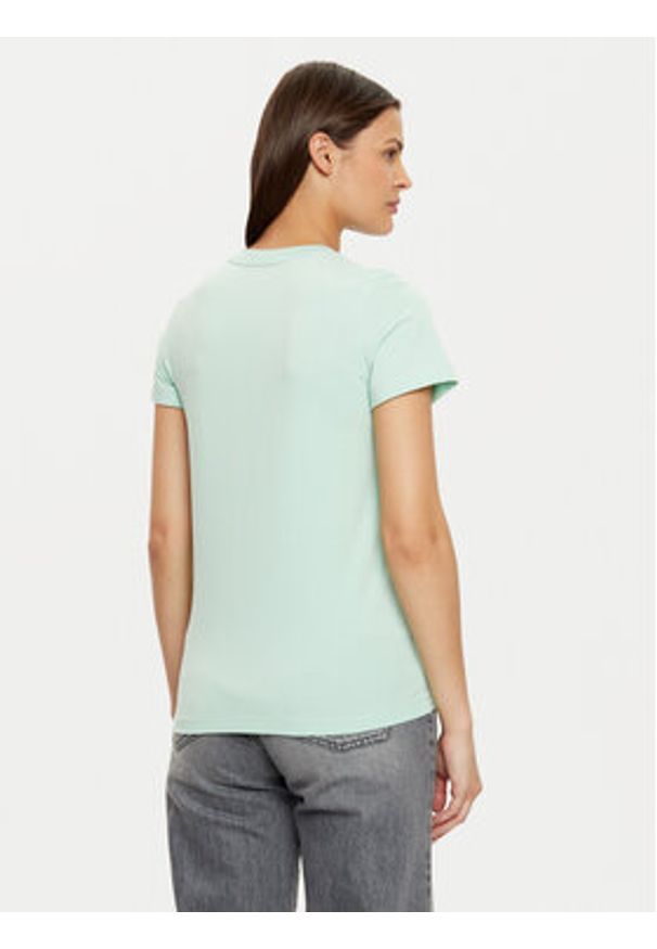 Guess Jeans T-Shirt W4YI10 J1314 Zielony Regular Fit. Kolor: zielony. Materiał: bawełna