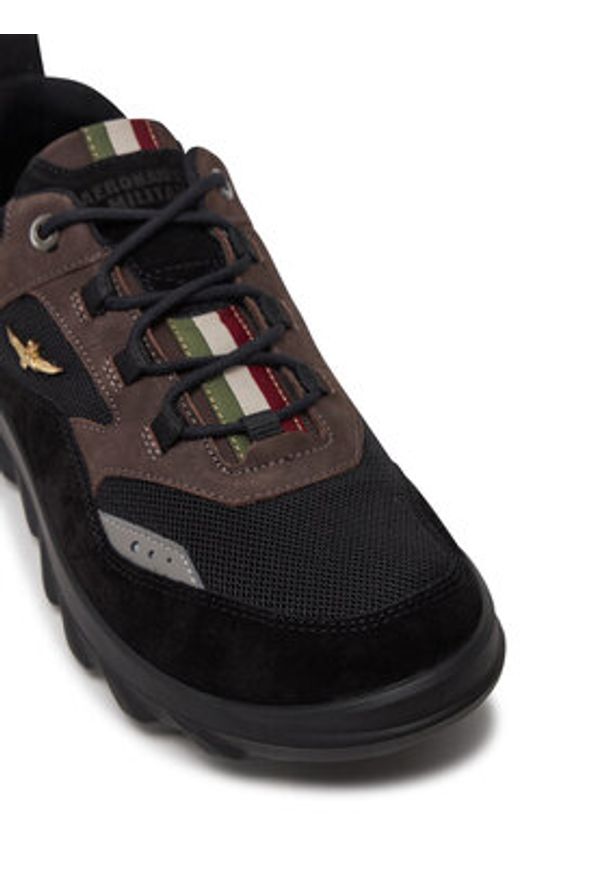Aeronautica Militare Sneakersy 242SC253PL250 Czarny. Kolor: czarny. Materiał: zamsz, skóra