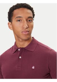 United Colors of Benetton - United Colors Of Benetton Polo 3089J3179 Fioletowy Regular Fit. Typ kołnierza: polo. Kolor: fioletowy. Materiał: bawełna #4