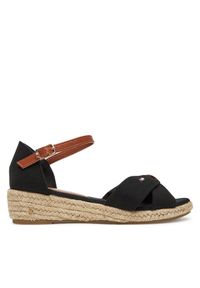 TOMMY HILFIGER - Tommy Hilfiger Espadryle T3A7-33801-0048 S Czarny. Kolor: czarny. Materiał: materiał