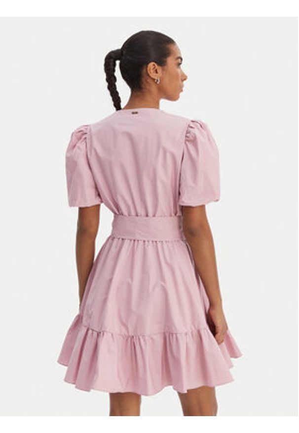 Fracomina Sukienka koktajlowa FY26SD1037W40001 Różowy Regular Fit. Kolor: różowy. Materiał: bawełna. Styl: wizytowy