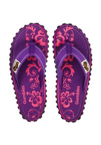 Gumbies - Japonki Islander Purple Hibiscu. Kolor: fioletowy. Materiał: bawełna, guma #1
