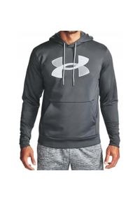 Under Armour - Bluza na co dzień męska UNDER ARMOUR FLEECE ciepła z kapturem. Typ kołnierza: kaptur. Kolor: szary