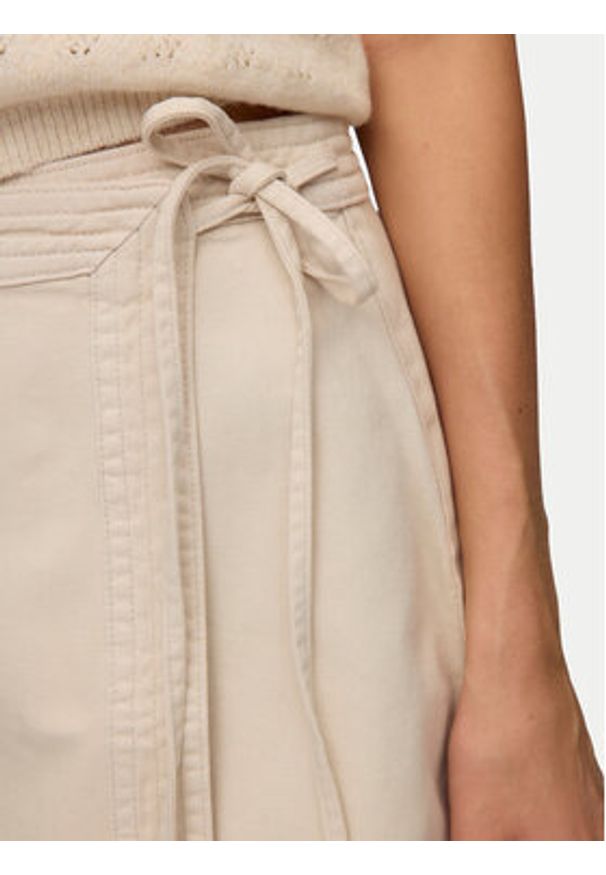 Vero Moda Spódnica jeansowa Liza 10332535 Beżowy jasny Regular Fit. Kolor: beżowy. Materiał: bawełna