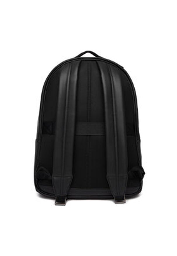 Calvin Klein Plecak Bold Ck Round Backpack LV04D3246G Czarny. Kolor: czarny. Materiał: skóra