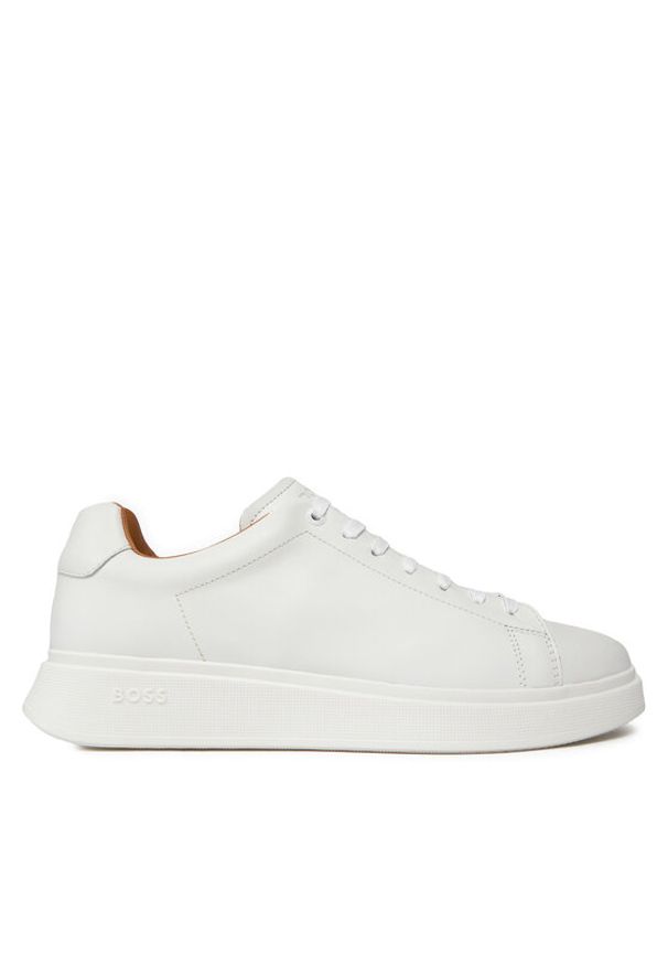 BOSS - Boss Sneakersy Bulton Runn 50497887 Biały. Kolor: biały. Materiał: skóra