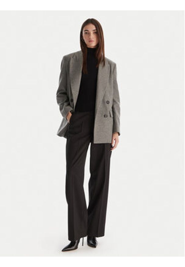 Pinko - PINKO Marynarka Amora Giacca 106099 A2ZU Szary Regular Fit. Kolor: szary. Materiał: syntetyk