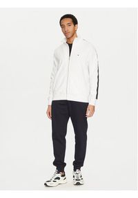 TOMMY HILFIGER - Tommy Hilfiger Bluza Global Stripe MW0MW37468 Biały Regular Fit. Kolor: biały. Materiał: bawełna #5