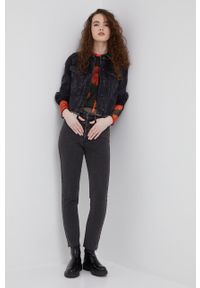 Armani Exchange kurtka jeansowa 6KYB51.Y1DBZ damska kolor czarny przejściowa. Kolor: czarny. Materiał: jeans #3
