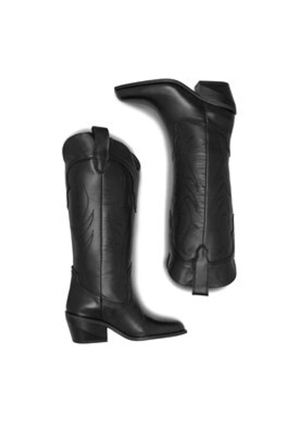 Badura Kowbojki ALMADA-5020 Czarny. Kolor: czarny. Materiał: skóra