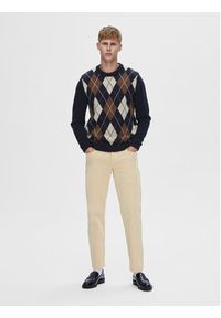 Selected Homme Sweter 16090764 Granatowy Regular Fit. Kolor: niebieski. Materiał: wełna #5