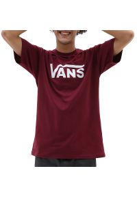 Koszulka Vans Classic VN000GGGZ281 - czerwona. Kolor: czerwony. Materiał: bawełna. Długość rękawa: krótki rękaw. Długość: krótkie. Wzór: aplikacja