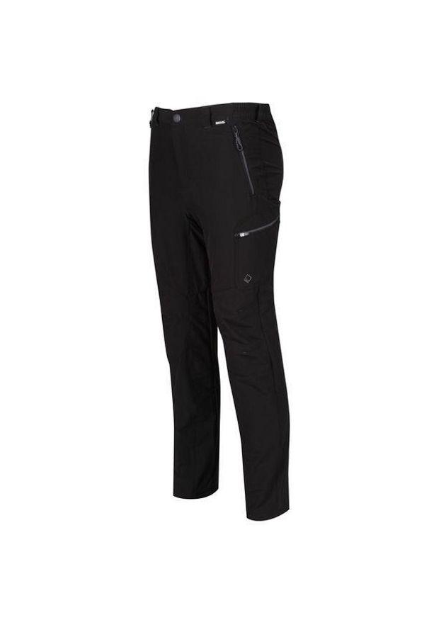 Regatta - Spodnie trekkingowe męskie Highton. Kolor: czarny. Sezon: lato. Sport: turystyka piesza