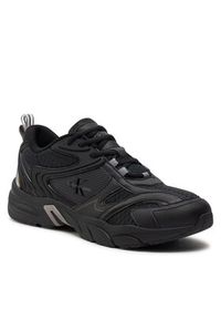 Calvin Klein Jeans Sneakersy Retro Tennis Low Mix Ml Met YM0YM00931 Czarny. Kolor: czarny. Materiał: materiał #6