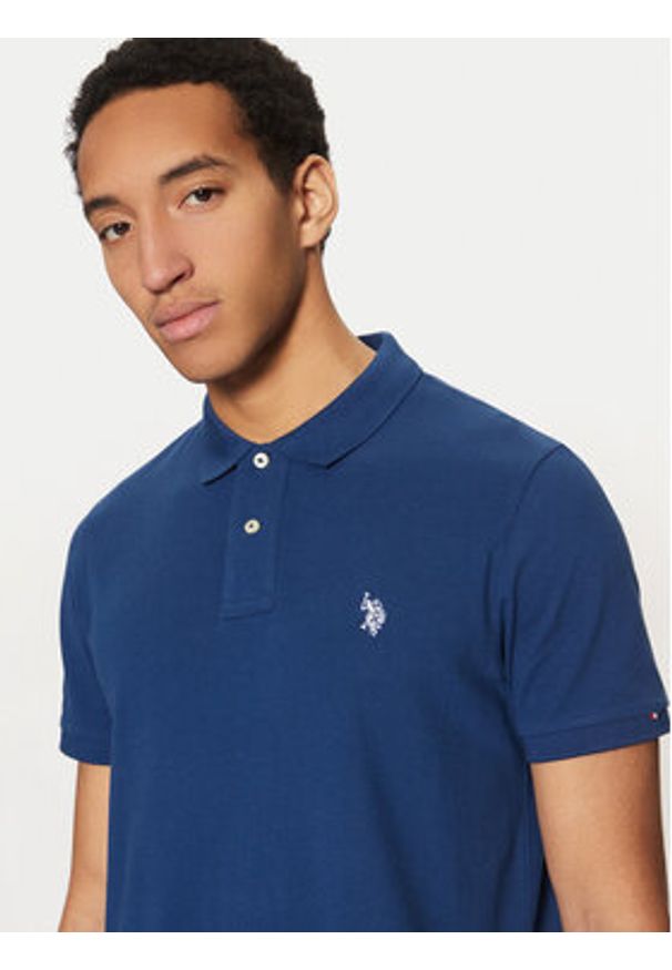 U.S. Polo Assn. Polo MUP3312 Granatowy Regular Fit. Typ kołnierza: polo. Kolor: niebieski. Materiał: bawełna