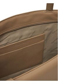 Calvin Klein Torebka Ck Medium Shopper K60K612811 Beżowy. Kolor: beżowy. Materiał: skórzane #3