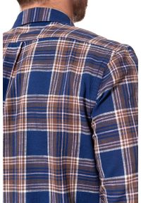 Wrangler - KOSZULA WRANGLER LS 1PKT SHIRT BLUE DEPTHS W5760OPJY. Kolor: niebieski. Wzór: kratka #5