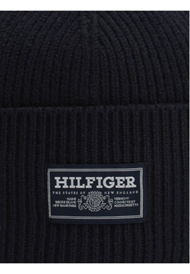 TOMMY HILFIGER - Tommy Hilfiger Czapka Monotype AM0AM12889 Granatowy. Kolor: niebieski. Materiał: materiał, wełna