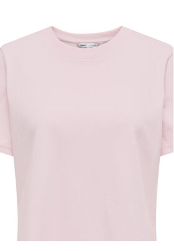 only - ONLY T-Shirt Monja 15320892 Różowy Regular Fit. Kolor: różowy. Materiał: bawełna