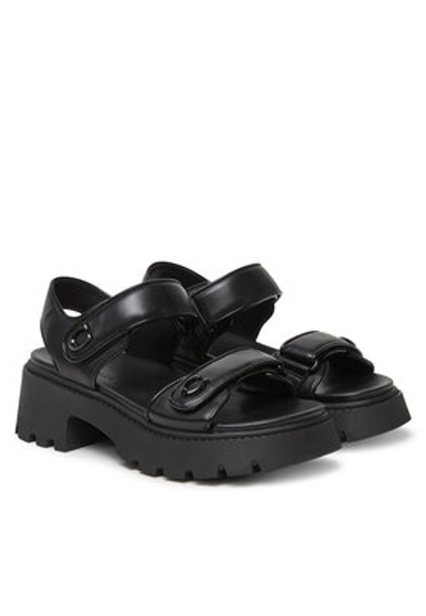 Coach Sandały Brynn CAR57 Czarny. Kolor: czarny. Materiał: skóra