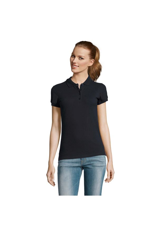 SOL'S - Damska Koszulka Polo Passion. Typ kołnierza: polo. Kolor: niebieski