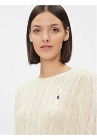 Polo Ralph Lauren Sweter 211891640010 Écru Regular Fit. Typ kołnierza: polo. Materiał: bawełna #5