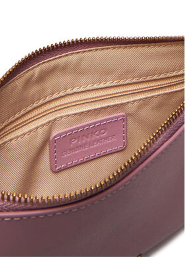 Pinko - PINKO Torebka Flat Horizontal Mini PE 25 PCPL 104277 A0F1 Fioletowy. Kolor: fioletowy. Materiał: skórzane