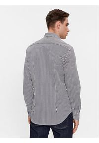 TOMMY HILFIGER - Tommy Hilfiger Koszula Cl Knitted Stripe Sf Shirt MW0MW34229 Granatowy Slim Fit. Kolor: niebieski. Materiał: bawełna