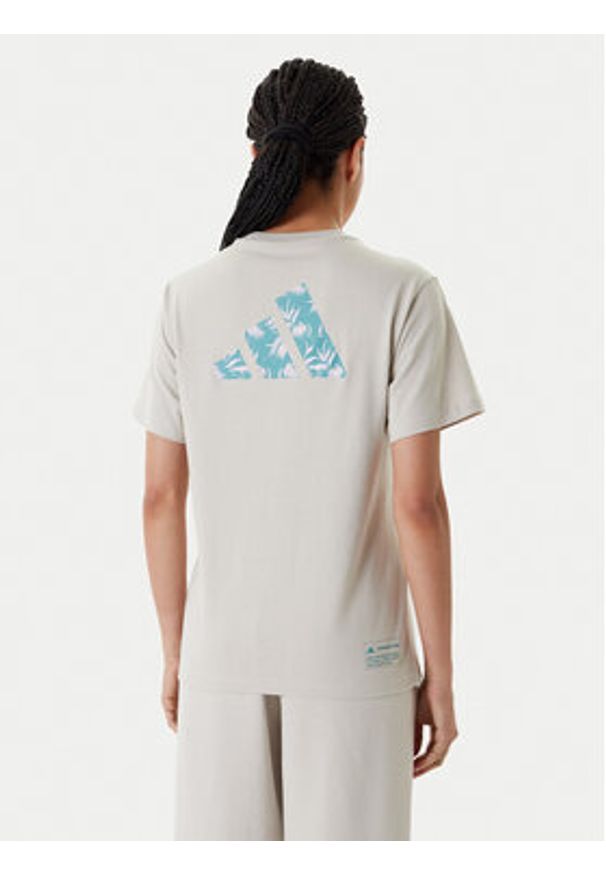 Adidas - adidas T-Shirt House of Tiro Graphic JM4358 Beżowy Regular Fit. Kolor: beżowy. Materiał: bawełna