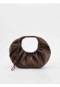 Reserved - Torebka hobo z zawieszką - brązowy. Kolor: brązowy. Materiał: skórzane #1