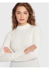 Brave Soul Sweter 248RIGBYJ Biały Slim Fit. Kolor: biały. Materiał: syntetyk #4