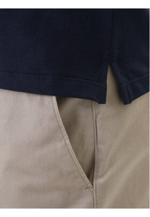Calvin Klein Polo LV04LF200G Granatowy Slim Fit. Typ kołnierza: polo. Kolor: niebieski. Materiał: bawełna