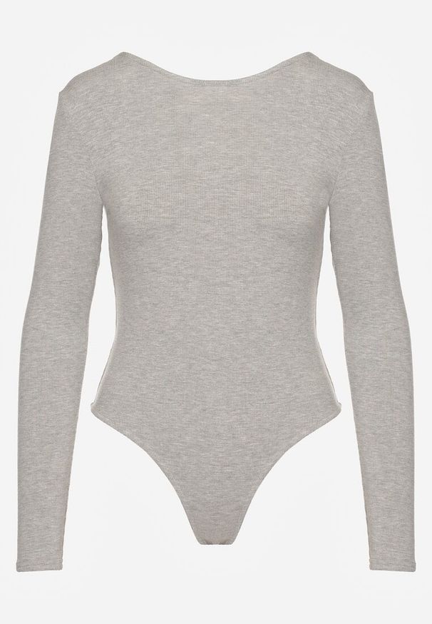 Renee - Szare Basicowe Body Sadovelle. Okazja: do pracy, na co dzień, na spotkanie biznesowe. Kolor: szary. Materiał: jeans. Długość rękawa: długi rękaw. Długość: długie. Styl: elegancki, biznesowy, sportowy, casual