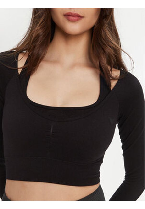 Guess Bluzka V5YP06 Z3OA0 Czarny Slim Fit. Kolor: czarny. Materiał: poliamid