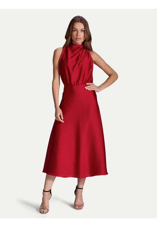 Swing Sukienka koktajlowa 5AI13700 Czerwony Regular Fit. Kolor: czerwony. Materiał: syntetyk. Styl: wizytowy