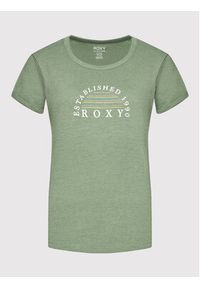 Roxy T-Shirt Oceanaholic ERJZT05354 Zielony Regular Fit. Kolor: zielony. Materiał: syntetyk #5