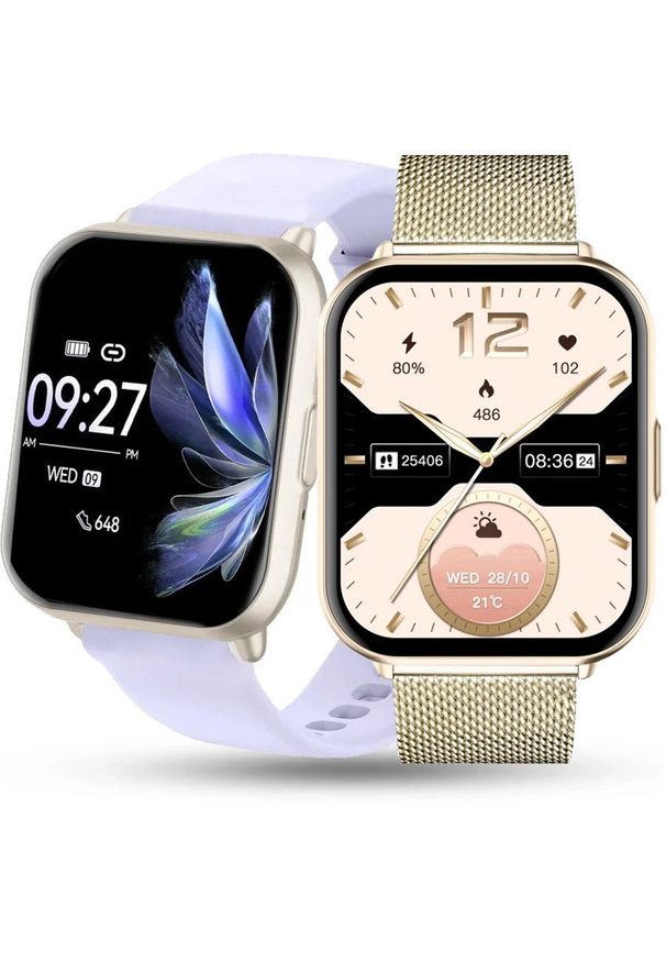 Rubicon - Zegarek Damski SMARTWATCH RUBICON RNCF46 z dwoma paskami. Rodzaj zegarka: smartwatch