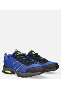 Casu - niebieskie buty sportowe sznurowane softshell casu a1808-4. Kolor: niebieski, zielony, wielokolorowy. Materiał: softshell