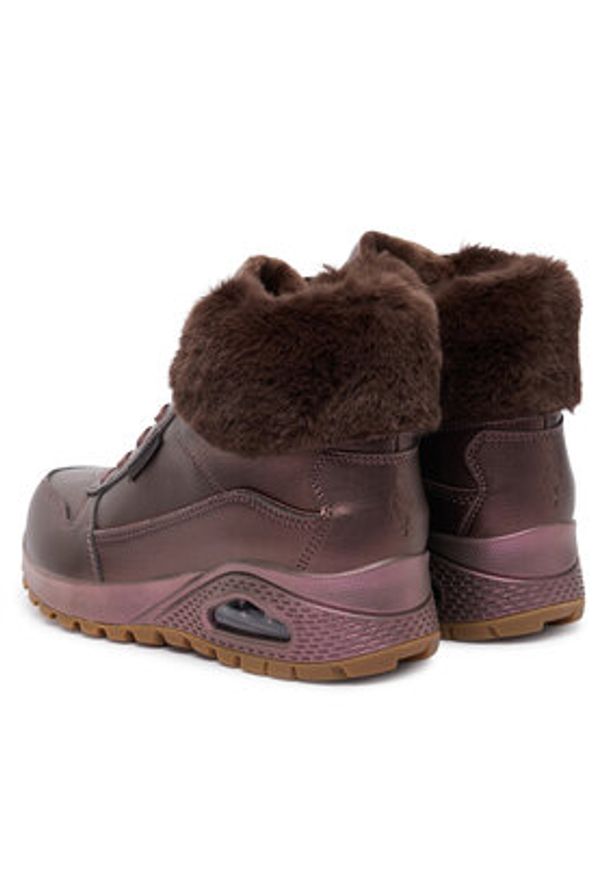 skechers - Skechers Botki Uno Rugged 167821/BRN Brązowy. Kolor: brązowy. Materiał: skóra