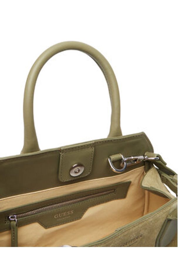 Guess Torebka HWYUSS P6236 Zielony. Kolor: zielony. Materiał: skórzane, zamszowe