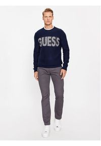 Guess Sweter M3BR50 Z38V2 Granatowy Regular Fit. Kolor: niebieski. Materiał: syntetyk #3