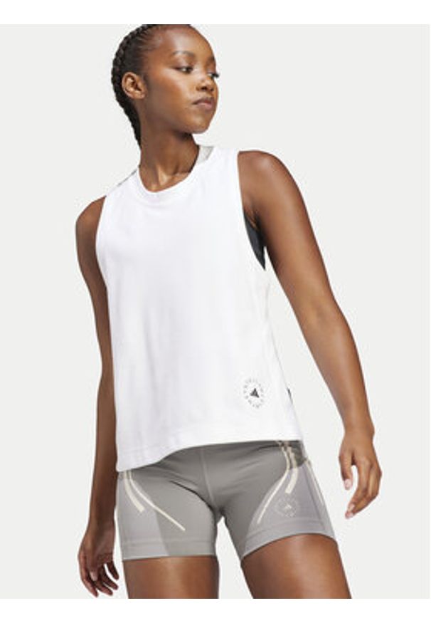 Adidas by Stella McCartney - adidas by Stella McCartney Top IB6858 Biały Regular Fit. Kolor: biały. Materiał: syntetyk