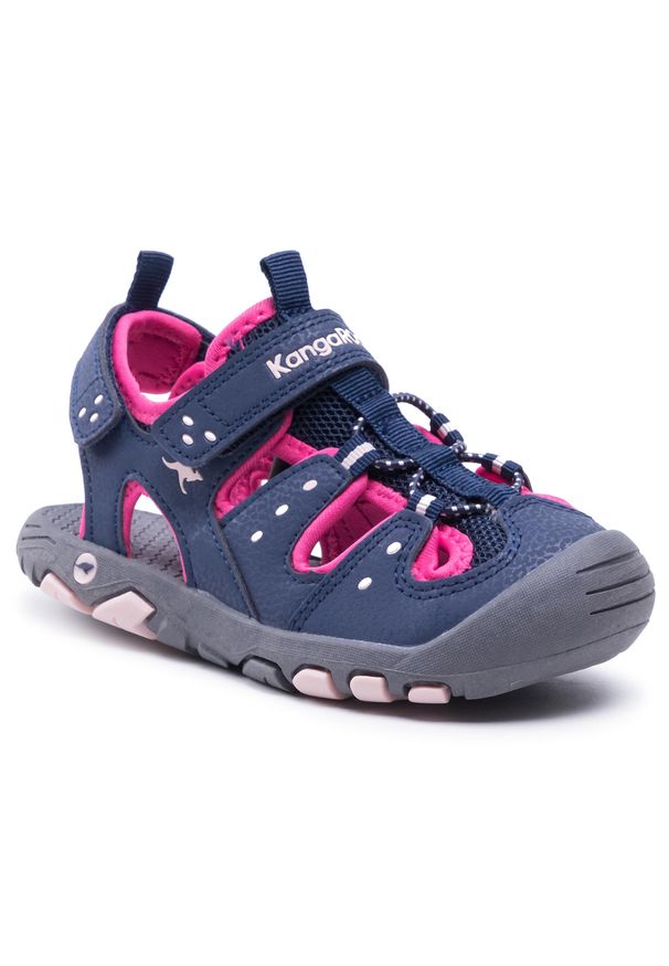 Sandały KangaRoos K-Trek 18731 000 4294 Dk Navy/Fandango Pink. Kolor: niebieski. Materiał: skóra