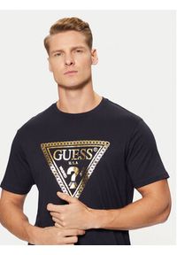 Guess T-Shirt M5RI49 K9RM1 Granatowy Regular Fit. Kolor: niebieski. Materiał: bawełna